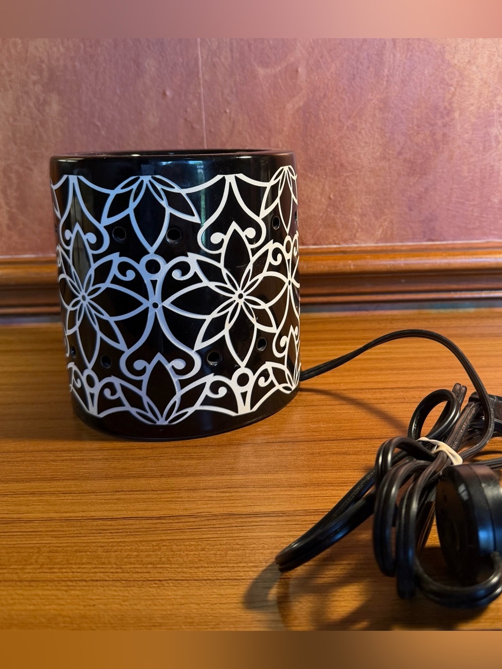 Yankee Candle Scenterpiece Easy Melt Cup Warmer Timer Black White Design SPW03D